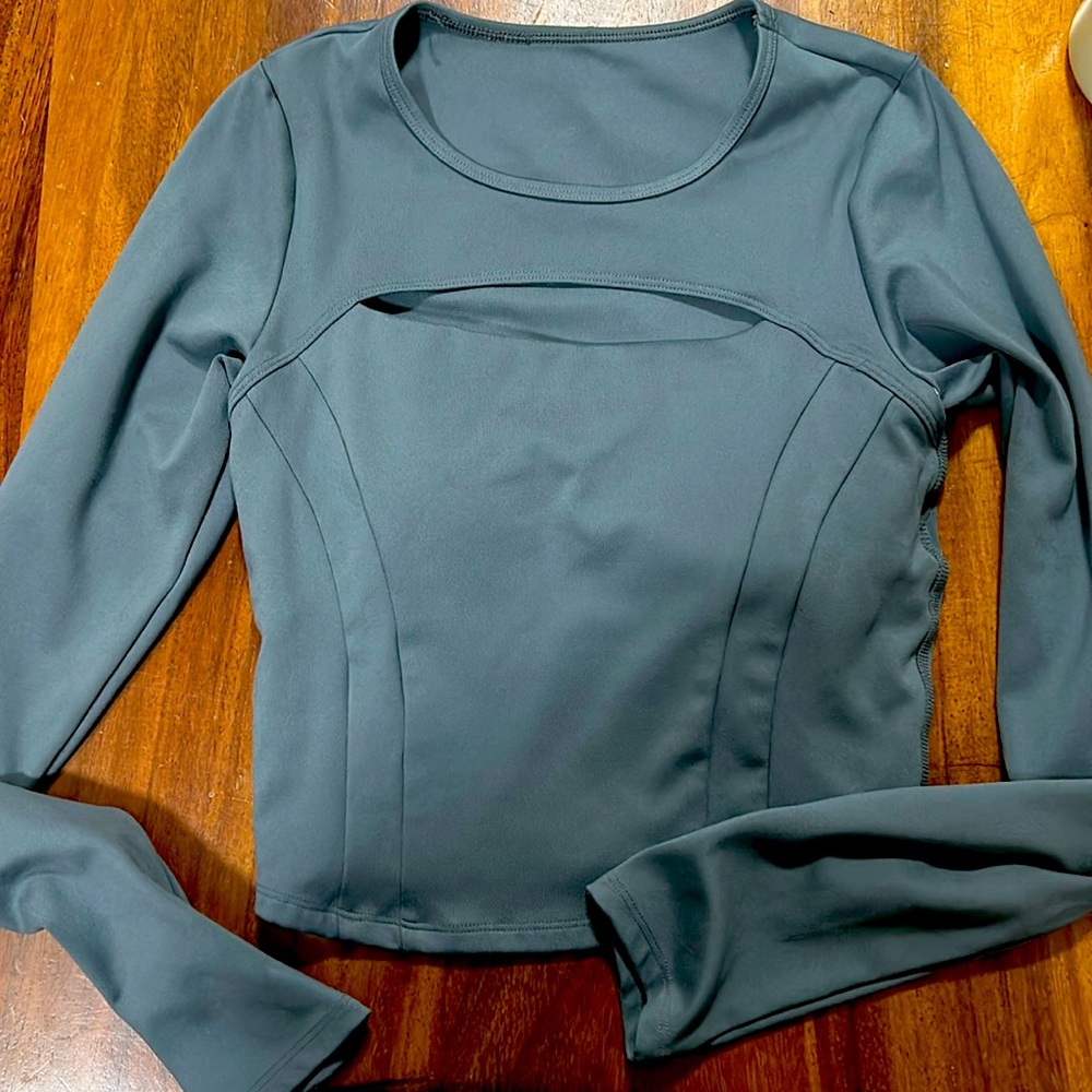 Stylish Gray Long Sleeve Top